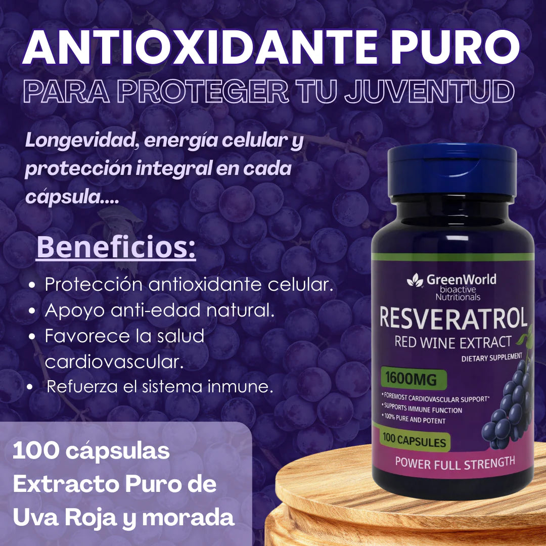 RESVERATROL – Antioxidante y Vitalidad Natural