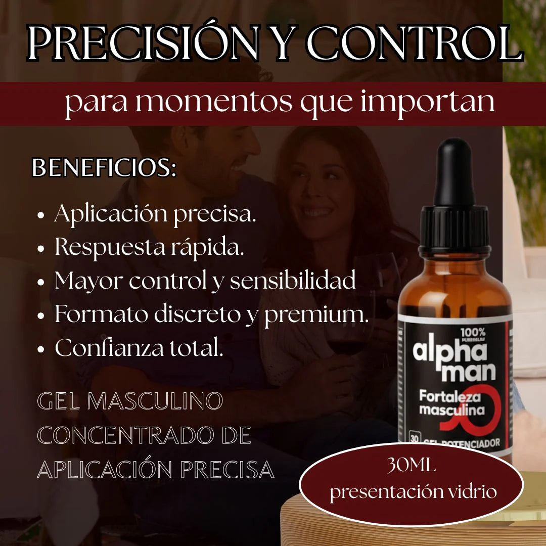 GEL ALPHAMAN GOTERO – Potencia y Confianza Masculina