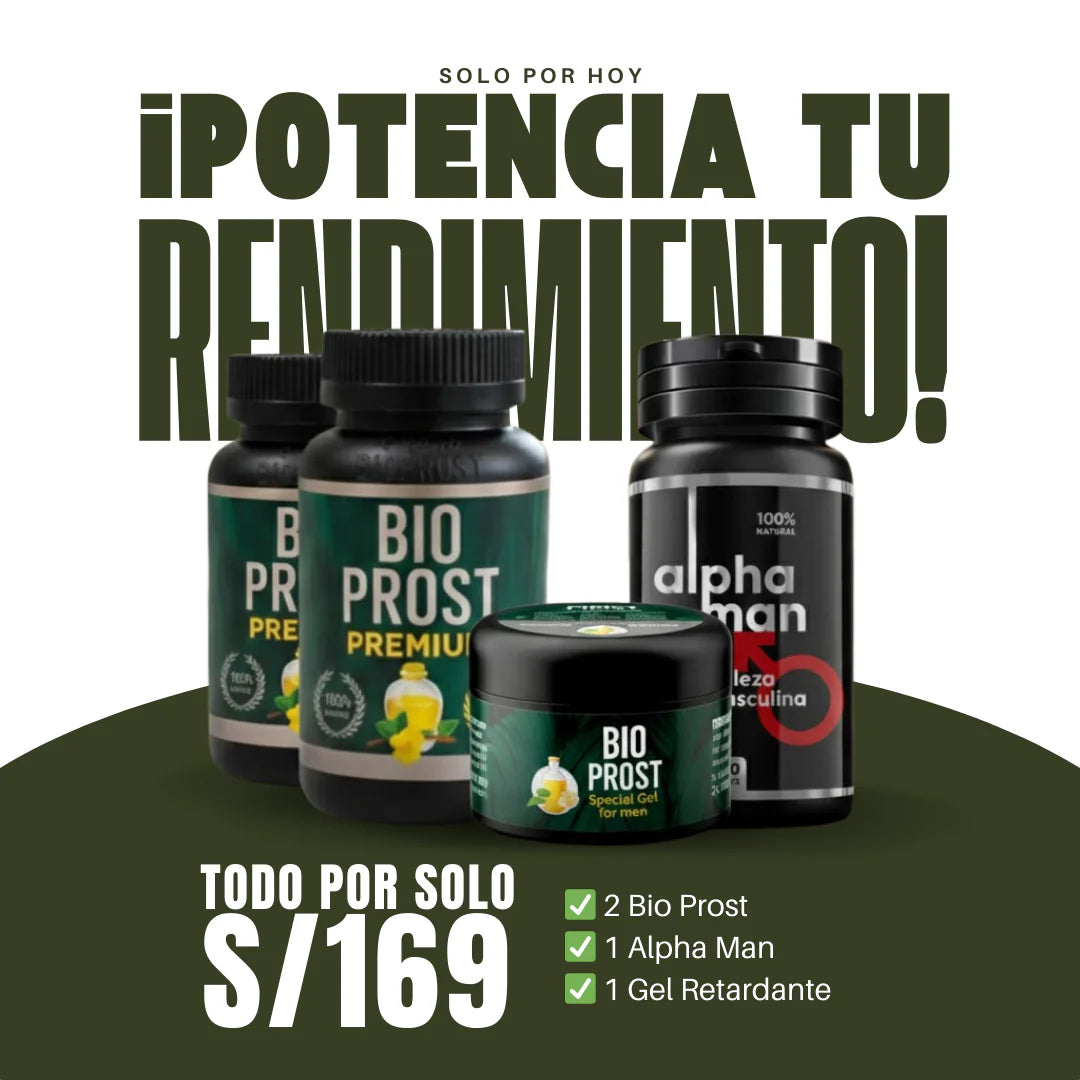 2 BIO PROST | 1 ALPHA MAN | 1 GEL RETARDANTE