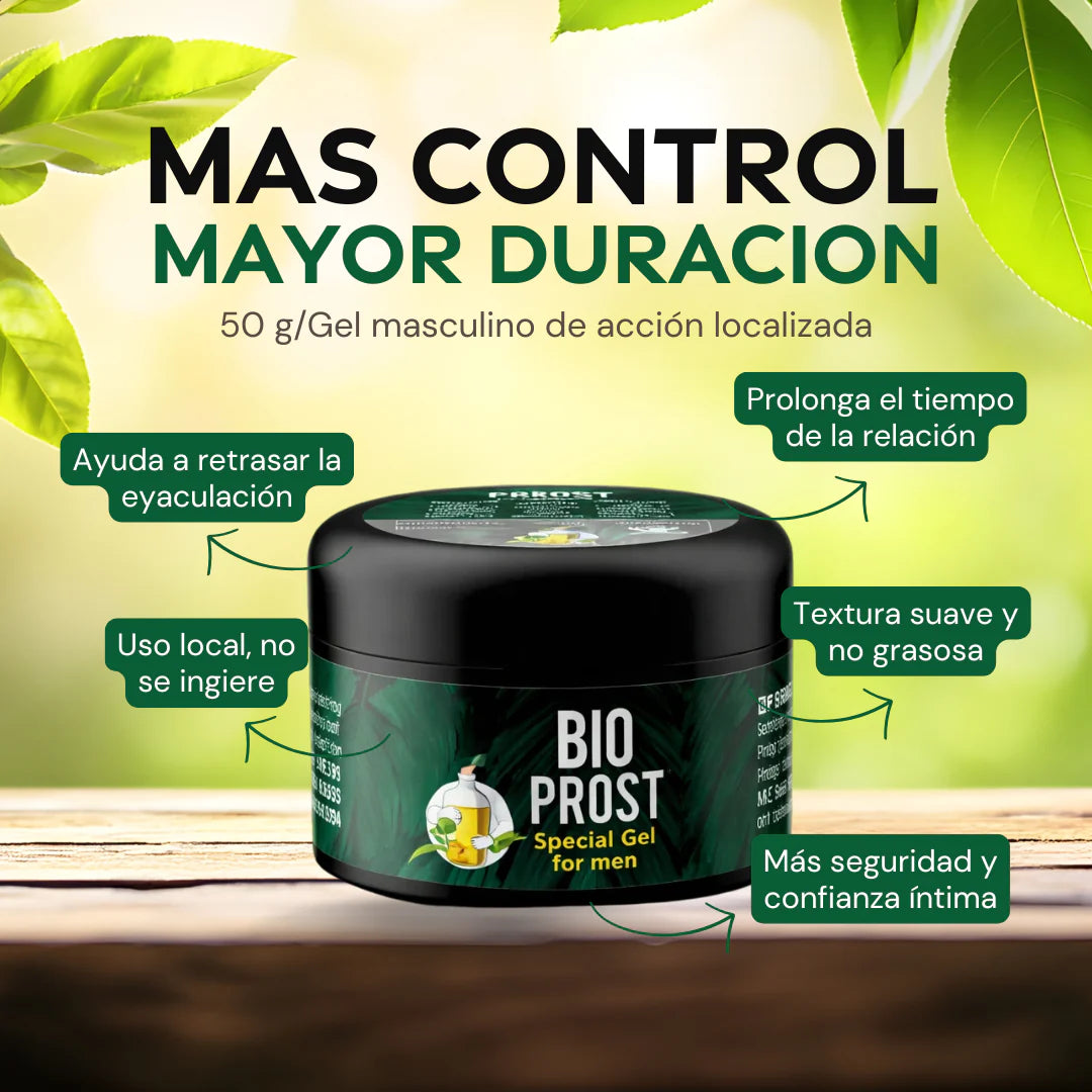 BIOPROST GEL RETARDANTE – Alivio y Bienestar Masculino